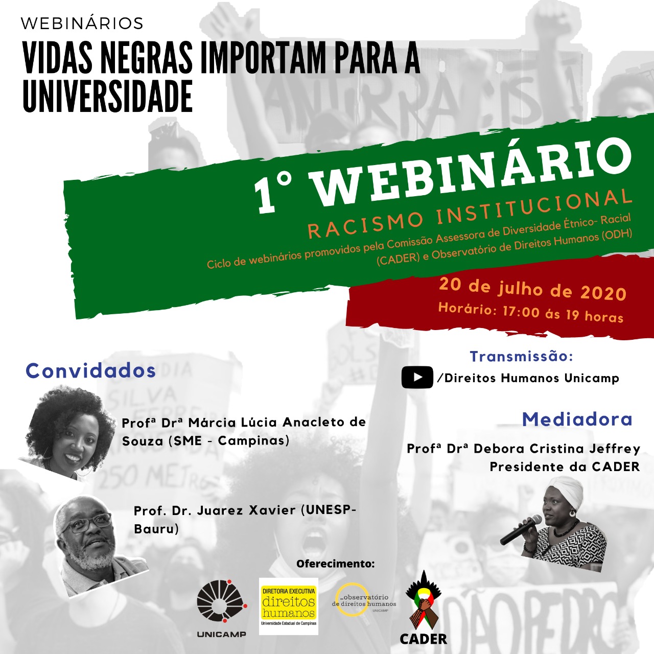 Cartaz de divulgação do webinário