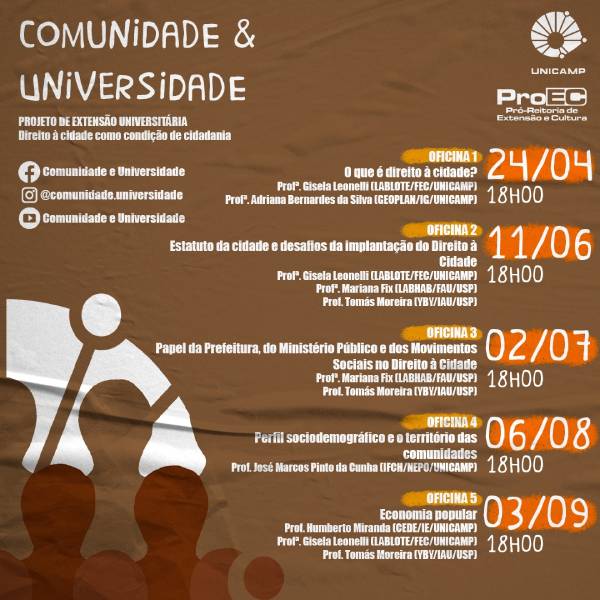 Oficinas do Projeto Comunidade & Universidade