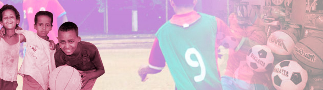 Cartaz da campanha de arrecadação de materiais esportivos