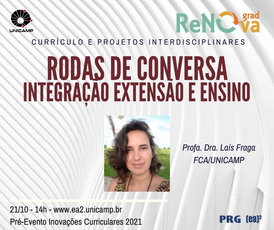 Currículo e Projetos Interdisciplinares III: Laís Fraga é a próxima convidada do "Rodas de Conversa Graduação"