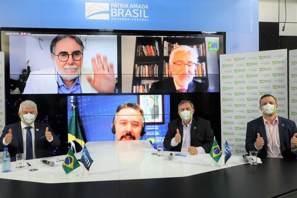 Anúncio das propostas aprovadas pelo MCTI, Fapesp e CGI.br, em maio de 2021, contou com a participação de representantes dos órgãos envolvidos (foto: Neila Rocha - SEAPC/MCTI)