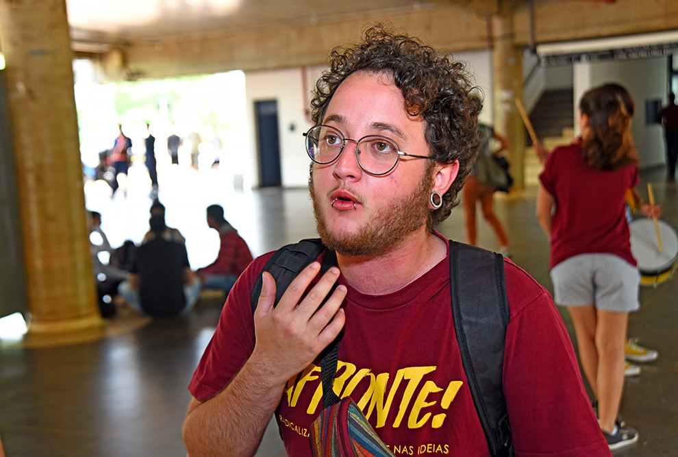 Lucas Marques, do Diretório Central dos Estudantes da Unicamp