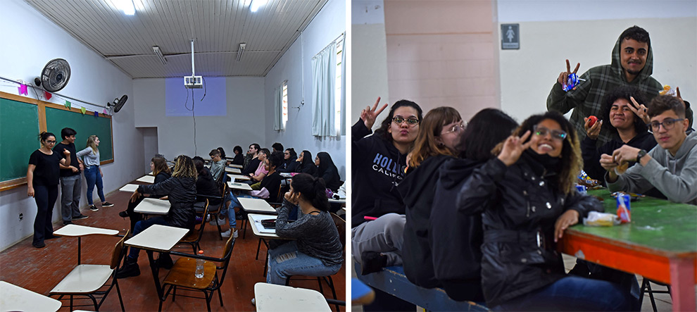 Um dos módulos do cursinho acontece no Centro Comunitário Morro Azul, em Limeira