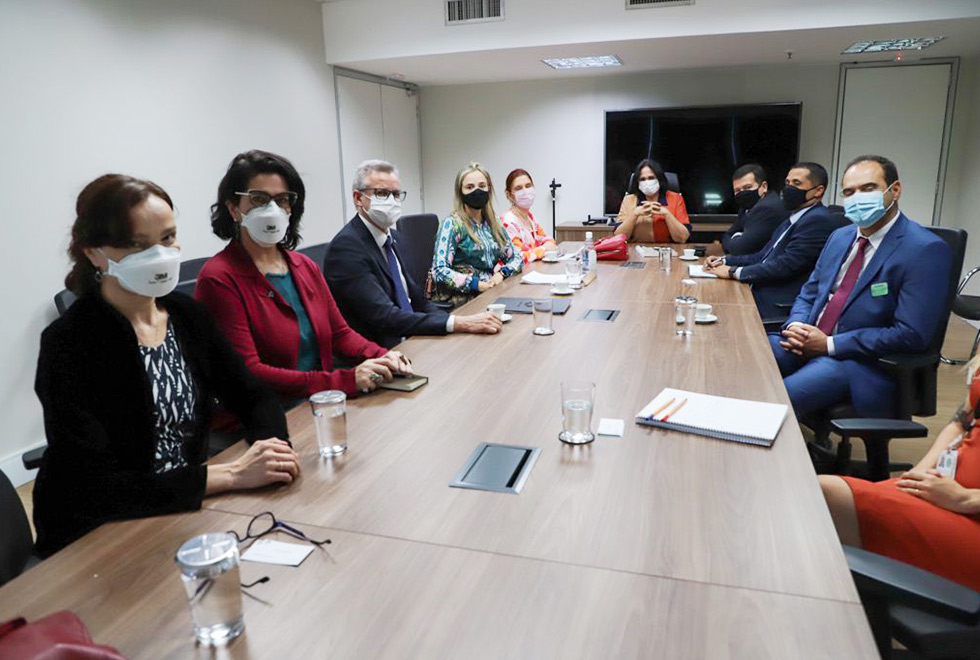 foto mostra reunião no ministério da mulher, família e direitos humanos