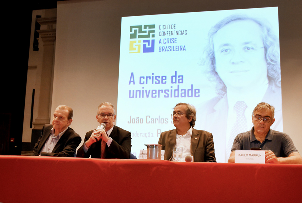 Carlos Vogt, Marcelo Knobel, João Carlos Salles e Paulo Markun
