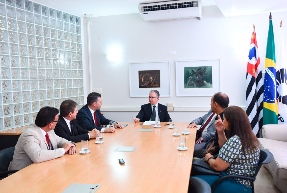 Foto mais aberta mostrando todos os membros da reunião