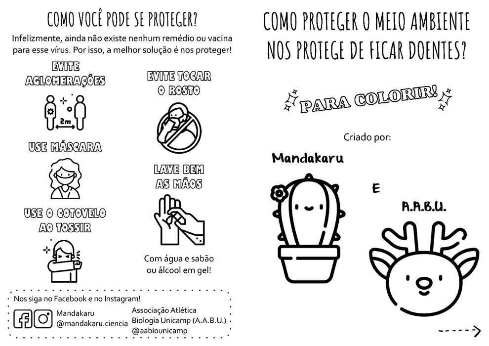 imagem mostra panfleto elaborado pelo projeto mandakaru