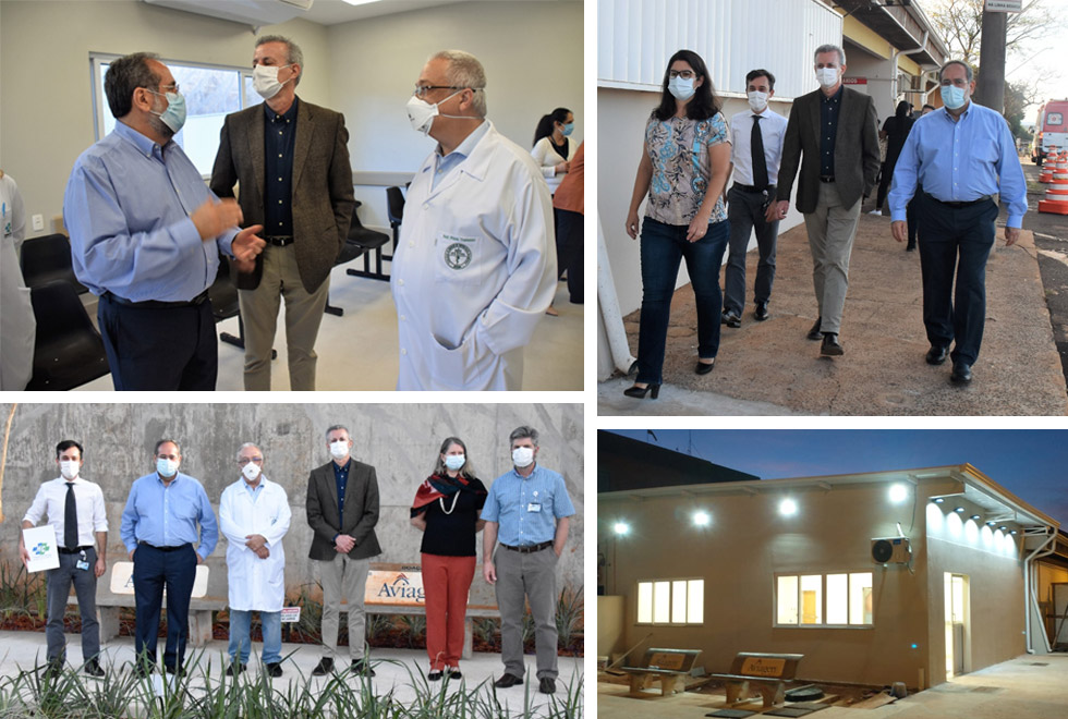 Reitor da Unicamp Antonio José Meirelles e superintendente do HC Antonio Gonçalves de O. Filho e demais autoridades participaram da inauguração da nova área de 252 metros quadrados