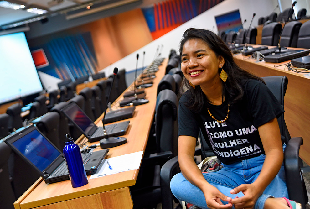 A representante discente da Graduação no Consu, Daniela Barbosa, acredita na importância dos alunos terem voz no Consu