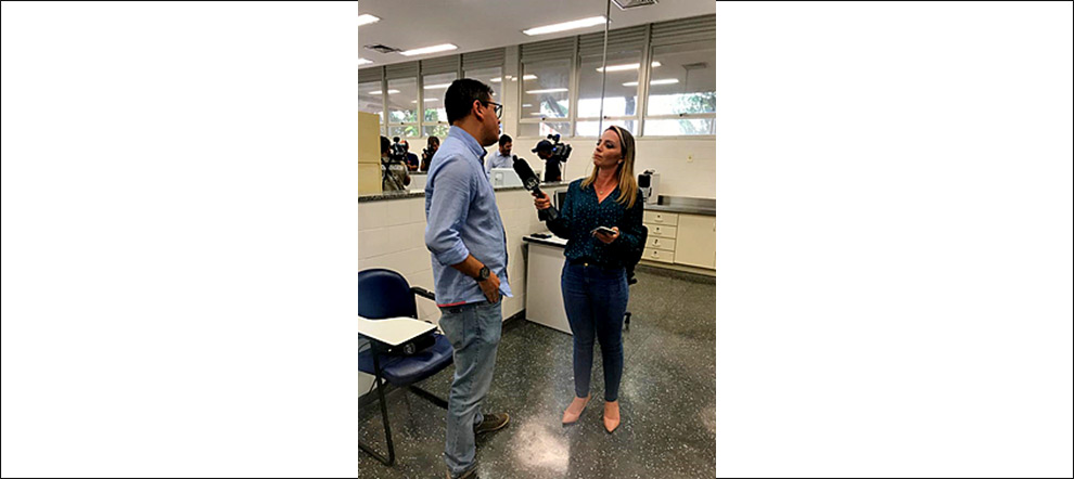 Alessandro Farias, coordenador da Frente de Diagnósticos da  Força-Tarefa da Unicamp para a Covid-19, em entrevista ao SBT | Foto: Acervo Pessoal Henrique Soares