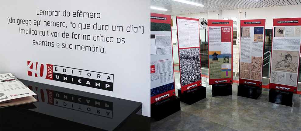 fotos mostram espaço da exposição na biblioteca central