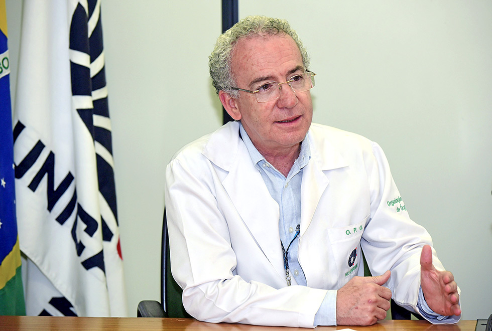 Luiz Antonio da Costa Sardinha, neurologista e coordenador da  Organização de Procura de Órgãos do Hospital de Clínicas