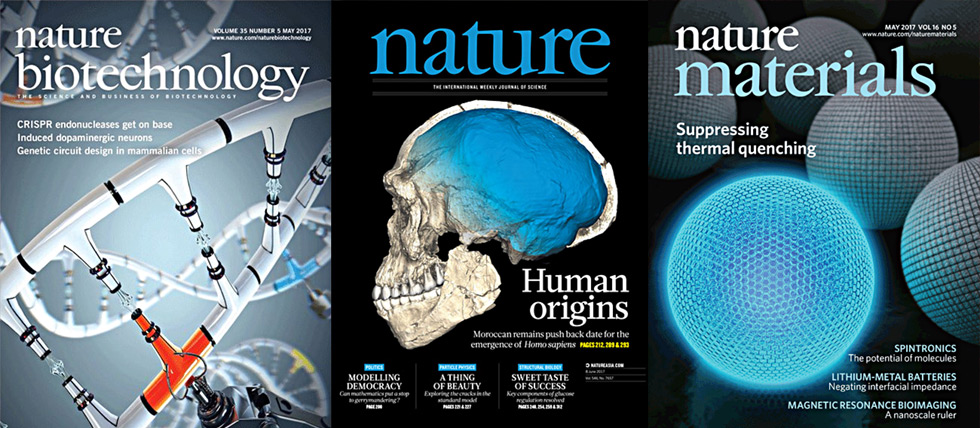 Capas da revista Nature