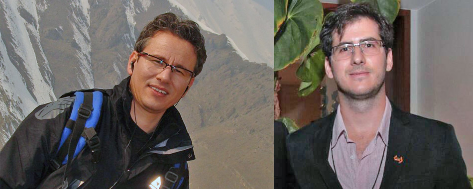 Os doutorandos do IG Saeid e João