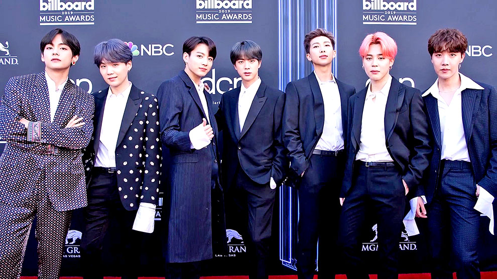 Banda coreana BTS no Billboard Music Awards de 2019. Crédito: Divulgação