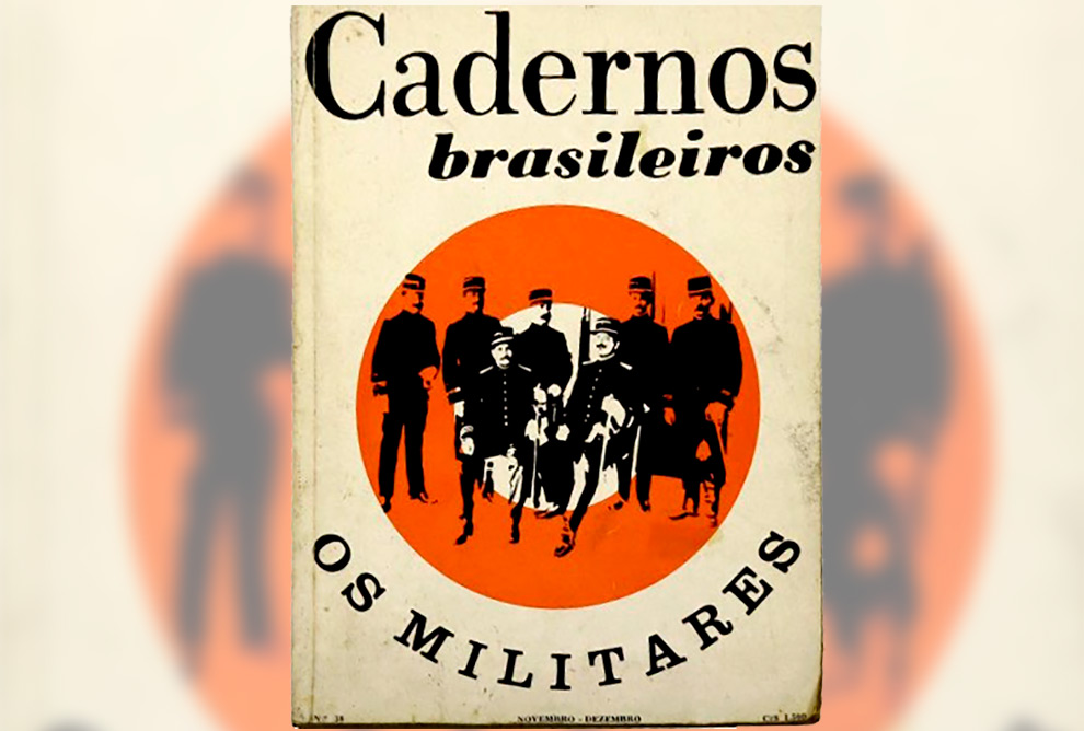 Reprodução da capa de uma revista chamada Cadernos Brasileiros.