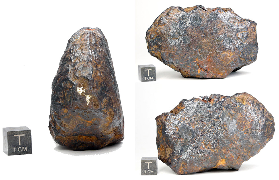 Meteorito “Conceição do Tocantins”, que tem 449 g e mede 79 × 52 × 32 mm