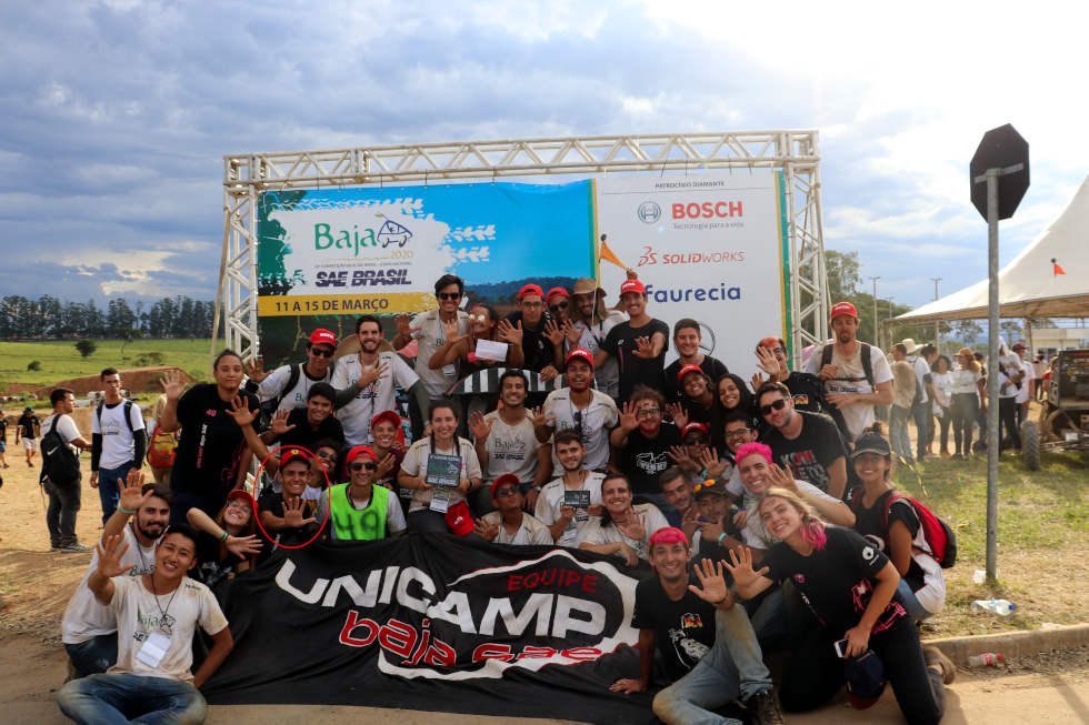 Equipe Unicamp Baja SAE na última competição nacional (março de 2020)