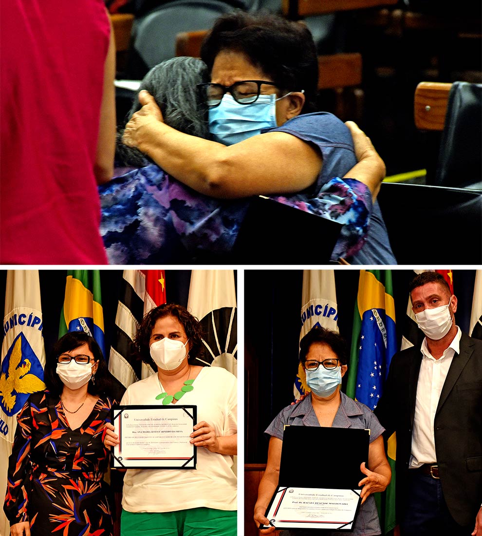 Emoção marcou a entrega do Prêmio de Reconhecimento Docente pela Dedicação ao Ensino Magistério Secundário Técnico a Ercília Resende, mãe do professor do Cotuca, Rafael Resende Maldonado, morto em abril desse ano em decorrência da Covid-19