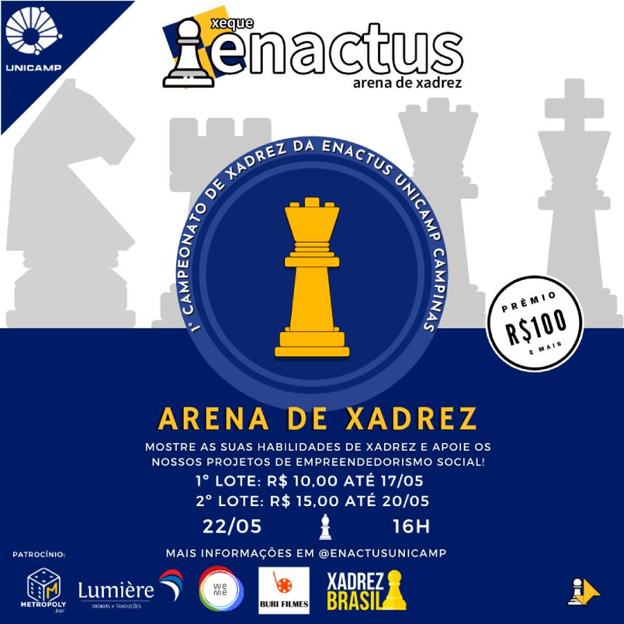 Campeonato ense de Xadrez 2022 começa neste fim de semana