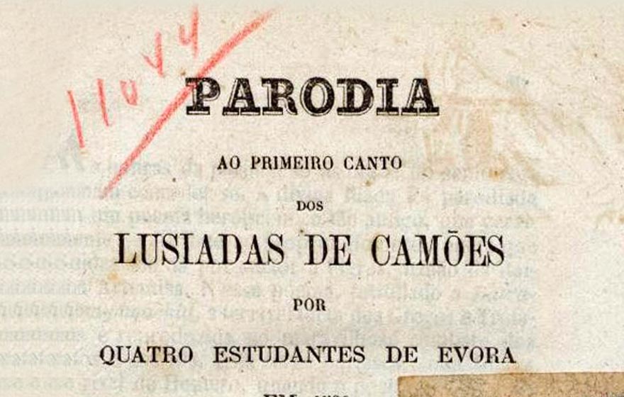 “Paródia ao primeiro canto dos Lusíadas de Camões por quatro estudantes de Évora em 1589”, acessível no Gutenberg: acervo de 54 mil livros “Paródia ao primeiro canto dos Lusíadas de Camões por quatro estudantes de Évora em 1589”, acessível no Gutenberg: acervo de 54 mil livros