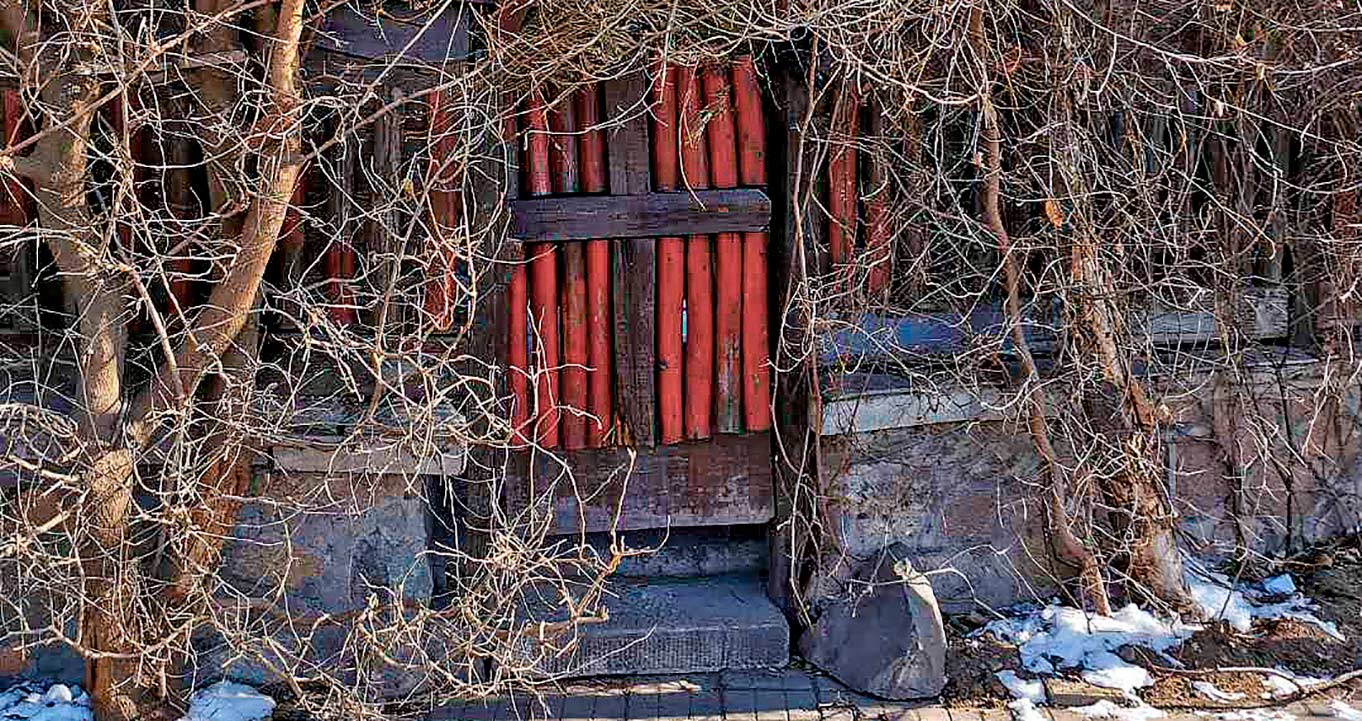 Porta do café no distrito de Haidian Porta do café no distrito de Haidian