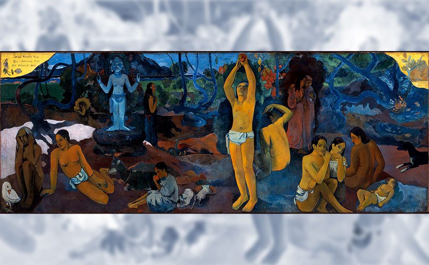 De onde viemos? Quem somos? Para onde vamos?, do pintor francês Paul Gauguin, 1897,no acervo do Museu de Belas Artes de Boston. Crédito: Wikipedia