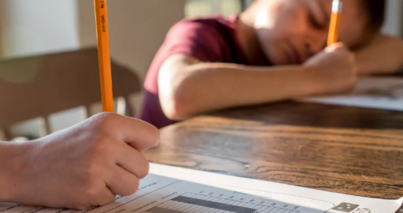 Educação domiciliar afetaria o ensino público e privilegiaria a poucas famílias audiodescrição: ilustração colorida de crianças estudando em uma mesa