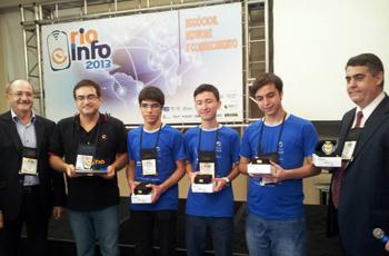 Os alunos Luan, Rafael e Danilo Os alunos Luan, Rafael e Danilo