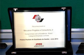 Prêmio do IPEG conquistado pela Mecatron
