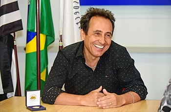 Durante entrevista na Unicamp