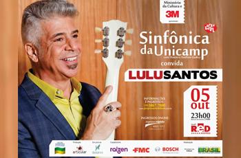 Cartaz do show de Lulu Santos e Orquestra Sinfônica de Campinas