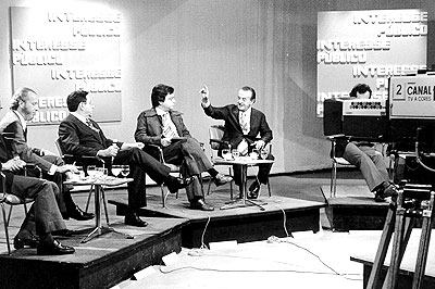 Zeferino Vaz em mesa-redonda na TV Cultura, no fim da década de 70 (Fotos: Acervo Histórico do Arquivo Central (Siarq))