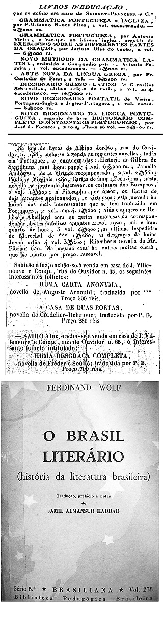 Anúncios de livros publicados em jornais do Rio de Janeiro na primeira metade do século XIX: expansão do comércio livreiro (Foto: Reprodução)