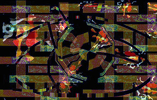Imagem produzida em tempo real: Gosto musical emitido por dois  instrumentistas é captado por computadores.  (Foto: Divulgação)