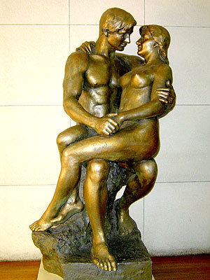 Rapte Eternell, de Julieta de França: diálogo com O Beijo, de Rodin (Foto: Divulgação)