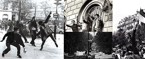 Cenas das manifestações em Paris em maio de 1968: para Renato Ortiz, “a política invade o espaço simbólico da cultura para materializar-se no cotidiano” (Foto: Reprodução)