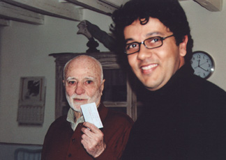 O cineasta Mario Monicelli (à esquerda) foi entrevistado pelo professor João André Brito Garboggini: cinema autoral