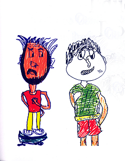 Desenhos feitos por crianças portadoras de deficiência: material de apoio (Desenhos: divulgação)