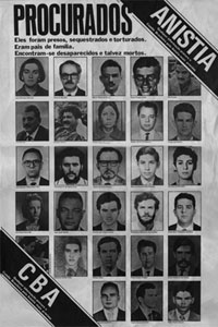 Procurados desaparecidos ou talvez mortos: cartaz veiculado na década de 1970 (Coleção Centro de Pesquisa e Documentação Social)