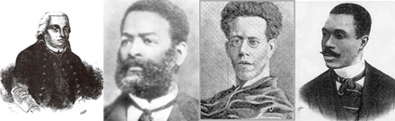 Na sequência, Caldas Barbosa, Luiz Gama, Gonçalves Crespo e Cruz e Souza, alguns dos escritores retratados em antologias (Foto: Reprodução 