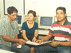 Os professores Rubens Lamparelli, Cláudia Medeiros e Jansle Rocha: multidisciplinaridade