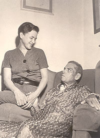 Maria Antonieta e Oswald, já doente, pouco antes de sua morte, em 1954