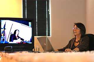  A professora Maria Cecília Baranauskas durante palestra proferida no Seminário sobre Organização da Informação Digital: “Estamos chegando a um primeiro protótipo” (Foto: Antoninho Perri)