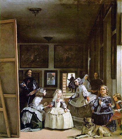 Reprodução de As meninas, obra do pintor espanhol Velázquez: cruzamento de olhares (Fotos:Reprodução)