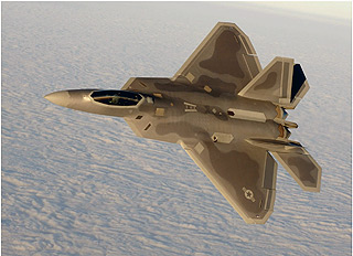O F22 Raptor, caÃ§a de quinta geraÃ§Ã£o: investimento de US$ 29 bilhÃµes apenas para o desenvolvimento da aeronave (Foto: DivulgaÃ§Ã£o)