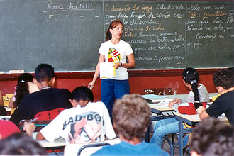 Aula na rede pÃºblica de ensino: novas abordagens (Foto: AntÃ´nio Scarpinetti)