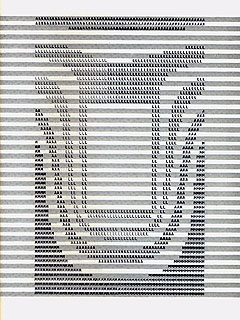 Uma das partes de “Le Tombeau de Mallarmé” (1972), de Erthos Albino de Souza: primeira poesia computacional brasileira  (Foto: Reprodução)