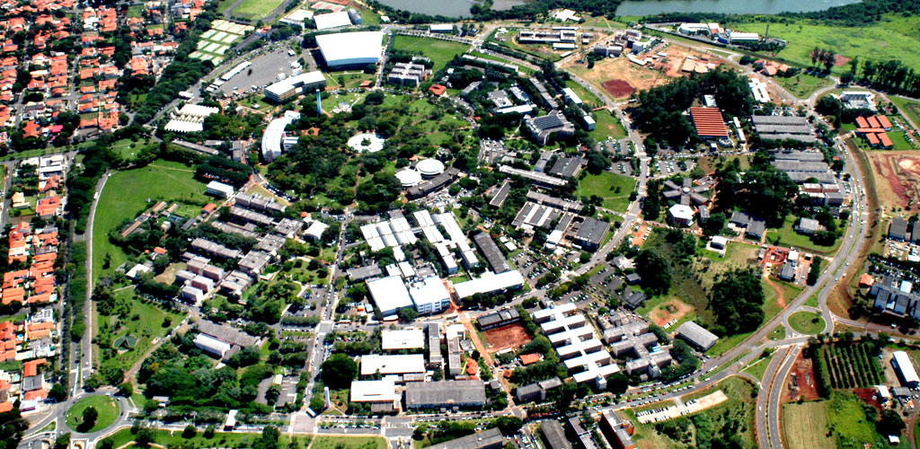 Aerial image of the Campinas campus